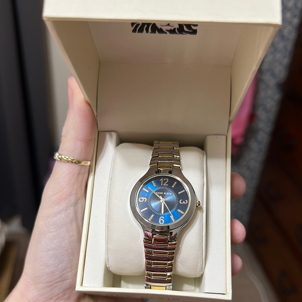 Anne Klein Gold and Silver Watch